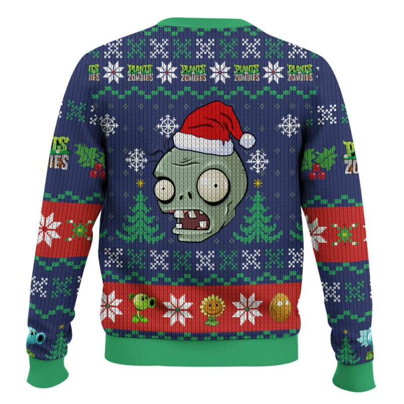 Zombie And Plants Ugly Christmas Sweater Zombie And Plants Ugly Christmas Sweater