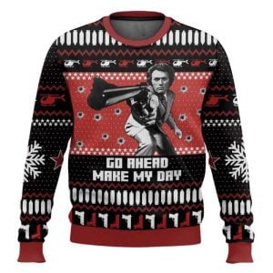 Clint Eastwood Dirty Harry Go Ahead Make My Day Ugly Christmas Sweater