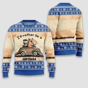 I’d Rather Be A Capybara Ugly Christmas Sweater
