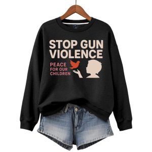 Charlie Kirk Stop Gun Violence Peace For Our Children Sweatshirt3