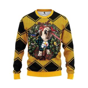 Steelers Pub Dog Ugly Christmas Sweater