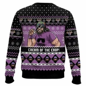 Macho Man Cream Of The Crop Ugly Christmas Sweater1