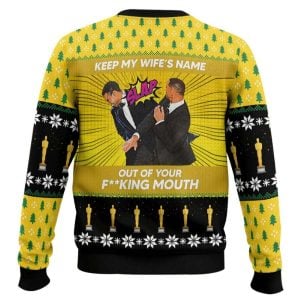 Will Smith Slaps Chris Rock Meme Ugly Christmas Sweater1