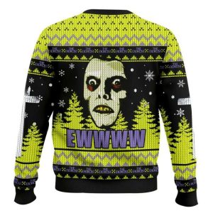 Hawk Tuah The Exorcist Horror Ugly Christmas Sweater1