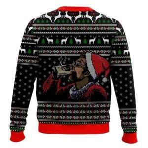 Heres To Feeling Merry All The Time Cosmo Kramer Seinfeld Ugly Christmas Sweater1