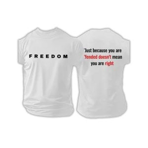 Charlie Kirk Freedom Just Because You Are Offended Doesn’t Mean Two-Sided Shirt
