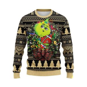 Saints Grnch Hug Ugly Christmas Sweater