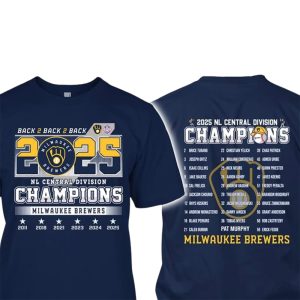 2025 Brewers B2B2B Division Champs Two Sided Shirt