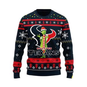 Texans Funny Grnch Ugly Christmas Sweater