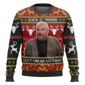 Saturday Night Live Sean Connery Suck It Trebek Ugly Christmas Sweater