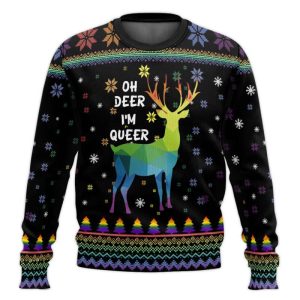 Oh Deer Im Queer Ugly Christmas Sweater