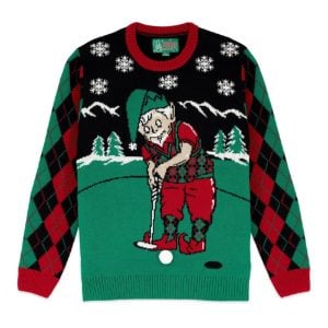 Golfing Elf Ugly Christmas Sweater