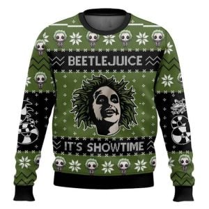 Beetlejuice Its Showtime Ugly Christmas Sweater