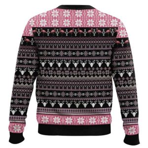 Flamingo Naughty List Ugly Christmas Sweater1