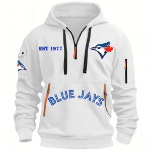 2025 Blue Jays Hoodie Half Zipper2