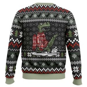 Wrong Size Dinosaurs Ugly Christmas Sweater1