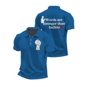 Charlie Kirk Words Are Stronger Than Bullets Polo Shirt3