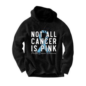 Mens Prostate Cancer Awareness Ribbon Waffle Casual Hoodie1