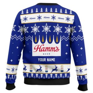 Personalized Hamms Beer Ugly Christmas Sweater1