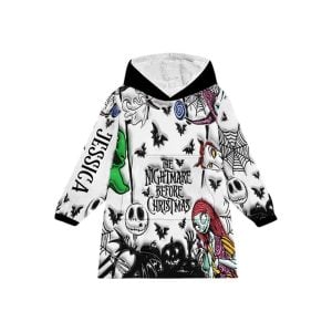 Personalized The Nightmare Before Christmas Blanket Hoodie