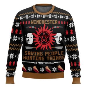 Christmas With The Winchesters Supernatural Ugly Christmas Sweater