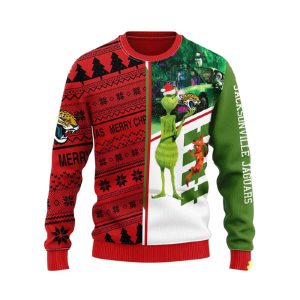 Jaguars Grnch Scooby Doo Ugly Christmas Sweater
