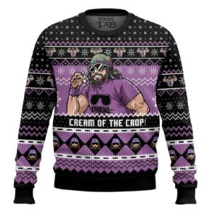 Macho Man Cream Of The Crop Ugly Christmas Sweater