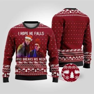 I Hope He Falls National Lampoon Ugly Christmas Sweater