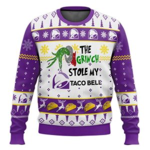 Grnch Stole Taco Bell Christmas Ugly Sweater