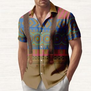 Oaken Shopkeeper Disney Frozen Cosplay Button Shirt 3 Oaken Shopkeeper Disney Frozen Cosplay Button Shirt3