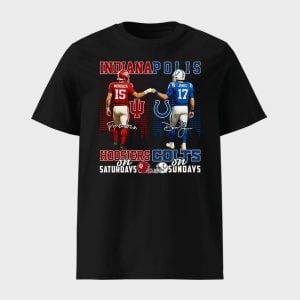 Mendoza Hoosiers On Saturdays Jones Colts On Sundays Shirt 1