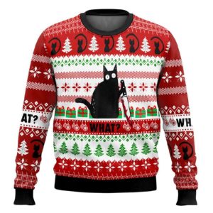 What Black Cat Ugly Christmas Sweater