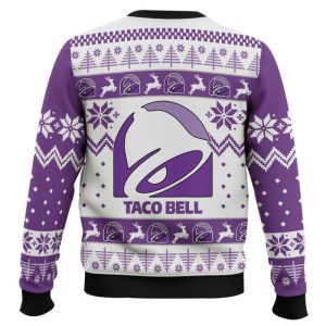 Taco Bell Purple Ugly Christmas Sweater1