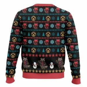 Be In Awe Of My Tism Rocket Raccoon Ugly Christmas Sweater1