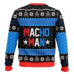 MACHO MERICA Macho Man Ugly Christmas Sweater1