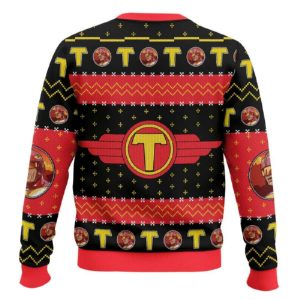 Its Turbo Time Turbo Man Jingle All the Way Ugly Christmas Sweater1