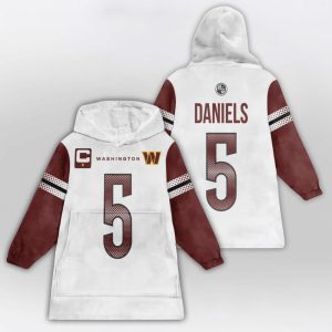 Captain Daniels 5 Washington Football Unisex Blanket Hoodie