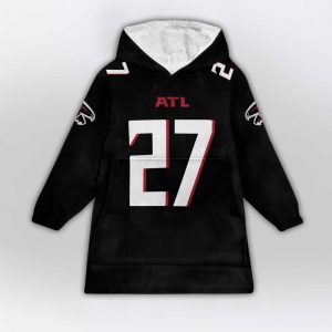 Pearce JR 27 Atlanta Football Unisex Blanket Hoodie1