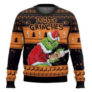 Drink Up Grnches Titos Ugly Christmas Sweater