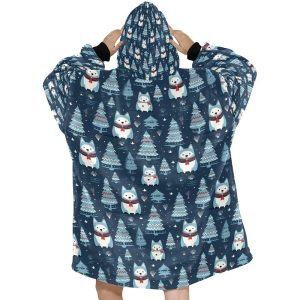 Winter Wonderland Husky Christmas Blanket Hoodie 3 Winter Wonderland Husky Christmas Blanket Hoodie 4
