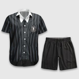 Wednesday Addams Nevermore Academy Halloween Costume Hawaiian Shirt