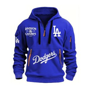 2025 Dodgers NL West Champs Quarter Zip Hoodie