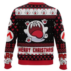 Boo Mario Bros Ugly Christmas Sweater1