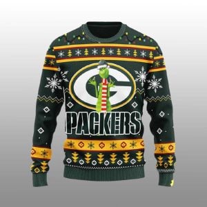 Packers Funny Grnch Ugly Christmas Sweater1