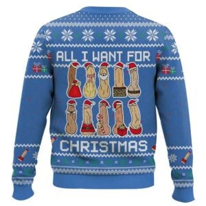 All I Want For Christmas Is You Blue Funny Ugly Christmas Sweater1