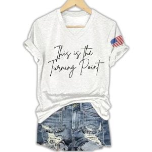 This Is The Turning Point Print T Shirt2
