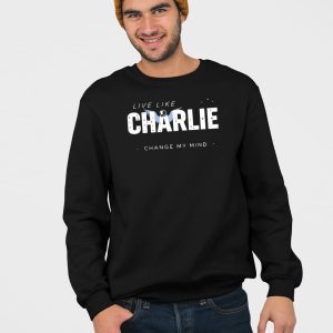 Retro Live Like Charlie Change My Mind Print T-Shirt 3 Retro Live Like Charlie Change My Mind Print T Shirt 4