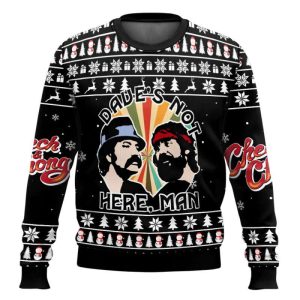 Dave’s Not Here Man Cheech and Chong Ugly Christmas Sweater