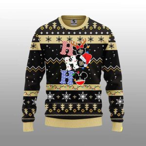 Saints HoHoHo Mickey Ugly Christmas Sweater1