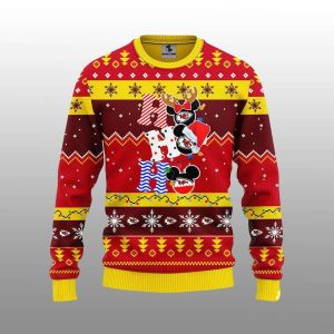 Chiefs HoHoHo Mickey Ugly Christmas Sweater1